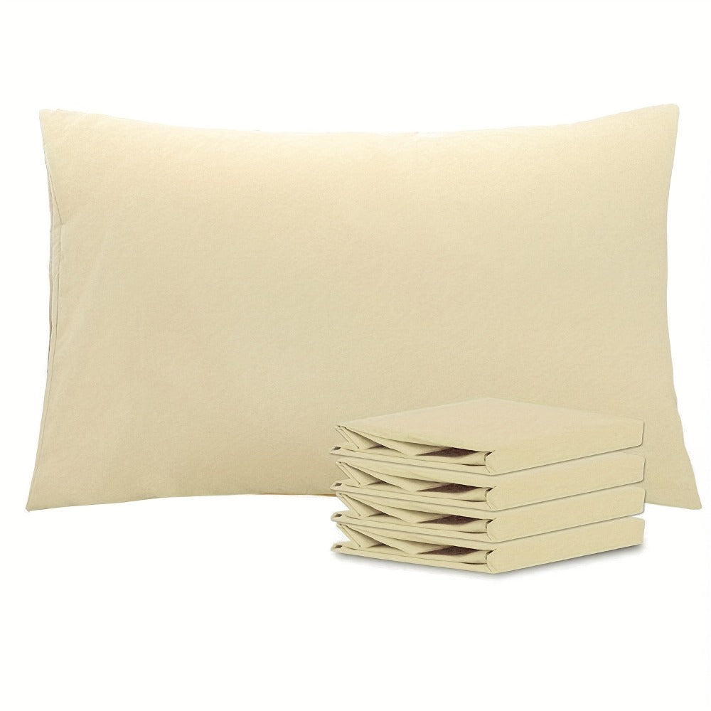 Pillowcases 4 Pack Queen 20x30 ¨C Brushed Microfiber Soft Wrinkle-Free Fade-Resistant Envelope Closure Solid Color 32 Colors
