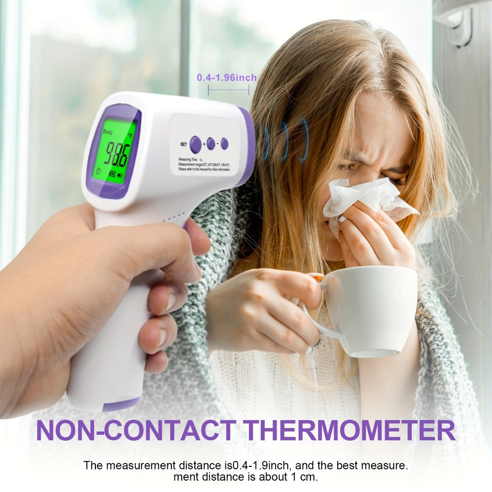 Non-Contact Forehead Thermometer Digital Infrared ¨C 1-Second Instant Reading, Fever Alarm, 3-in-1 Forehead & Object Mode, FSA HSA Eligible, Silent & Memory Mode, 3 Backlights