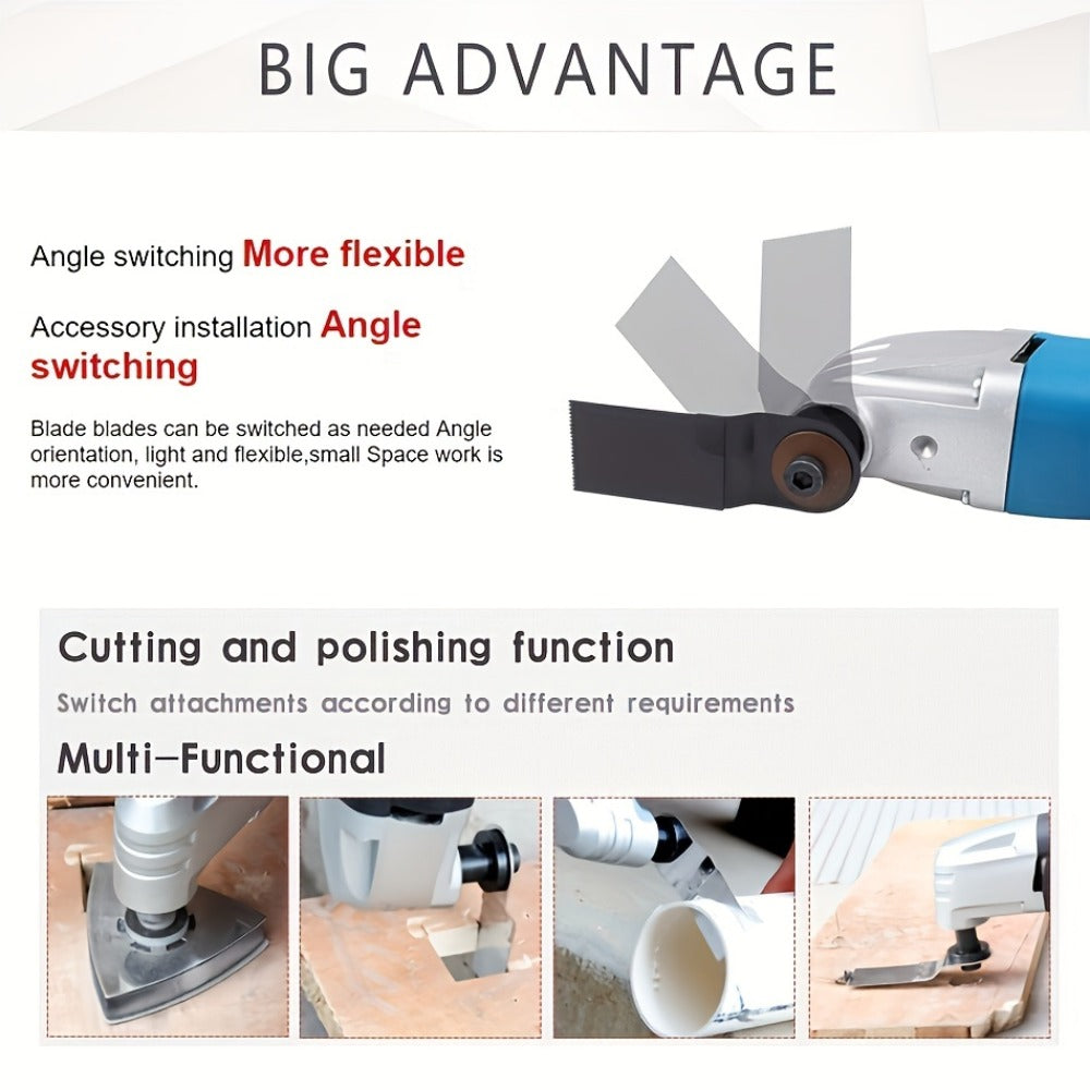 Oscillating Multitool Kit 2.5 Amp Corded, 6-Speed Variable, 3¡ã Oscillation Angle, Cutting Tool for Wood Metal Plastic, High-Precision Renovator Tool for DIY Projects & Home Repairs, Accessories Included