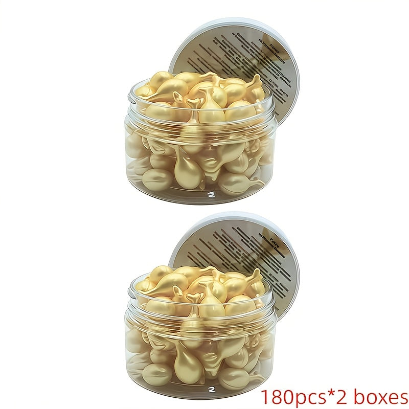 Hyaluronic Acid Collagen Facial Gel Capsules 360pcs (2 Boxes x 180pcs) - Deep Moisturizing Face Neck Serum Capsules for All Skin Types - Anti-Aging Firming Youthful Complexion Travel Size Skincare
