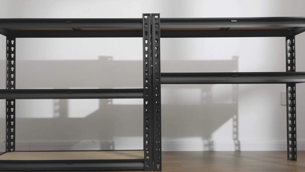 5-Tier Heavy Duty Garage Shelving Unit 2000LBS ¨C Metal & Wood Storage Shelves, Adjustable Utility Rack for Garage, Basement, Pantry, Warehouse, Kitchen & Office, Tool-Free Assembly, Black
