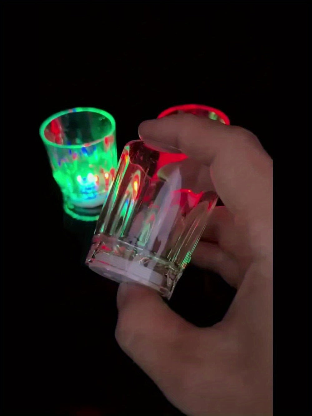 LED Light-Up Party Wine Glasses Set ¨C 12 or 15pcs Glowing Plastic Cups with Colorful LED Lights for Birthday, Bar, Wedding, Holiday & Sports Events