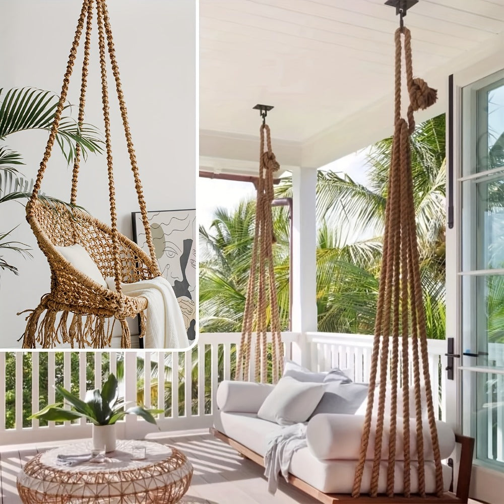Manila Rope Natural Jute Twisted Hemp Rope ¨C 3/4¡± 1¡± 1-1/4¡± 1.5¡± Thick Heavy Duty Outdoor Rope for Swing Bed Hammock Railing Crafts Tug of War Landscaping Gardening Bundling Home Decor