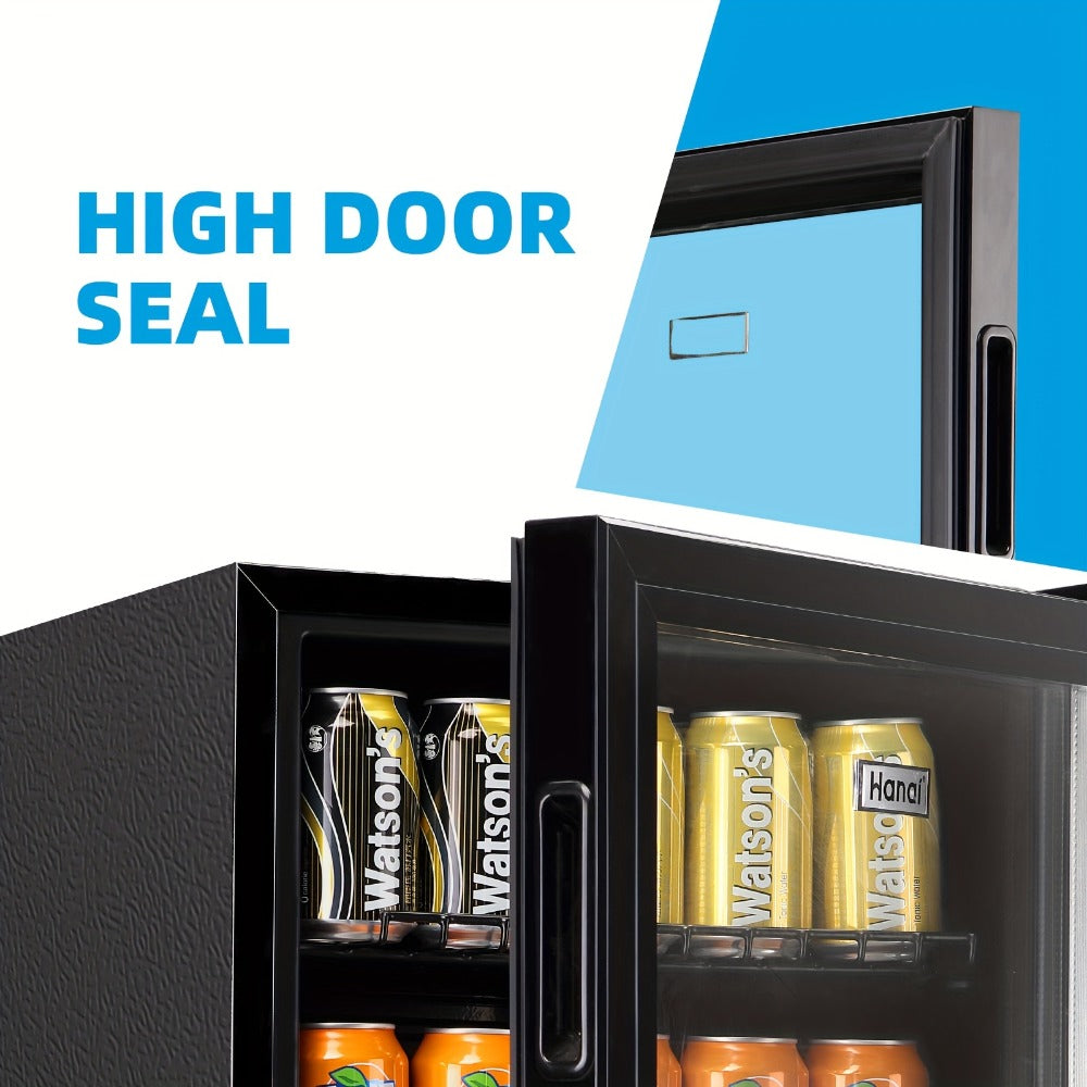 Beverage Refrigerator with Glass Door ¨C Mini Fridge 2.0/3.5/4.0 Cu Ft, LED Lights, Adjustable Shelves, R600a Cooling for Beer, Wine & Drinks, Home, Office & Bar