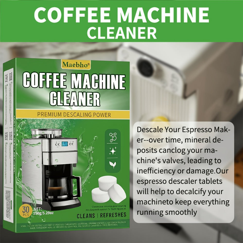 Cleaning Tablets ¨C Lemon Scented Toilet Cleaner Tablets for Stain & Urine Removal, Deodorizing Bowl Cleaner | Coffee Machine Cleaning Tablets for Deep Descaling & Stain Removal