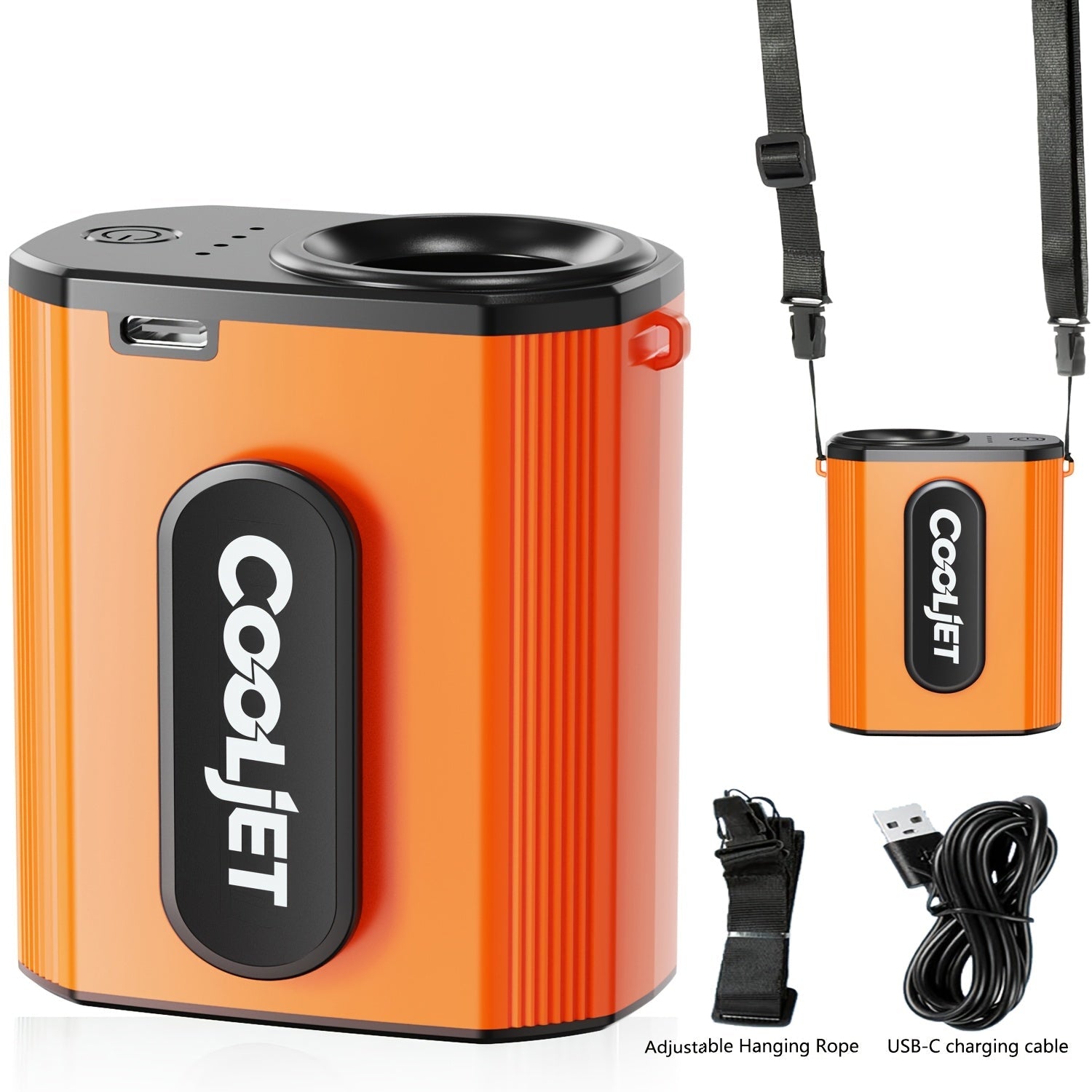 Neck Fan Waist Clip Fan 5000mAh, 18000RPM Powerful Brushless Motor, 4-Speed Portable Personal Fan with LED Battery Indicator, Hands-Free Wearable Fan for Outdoor Work, Camping, Sports and Travel