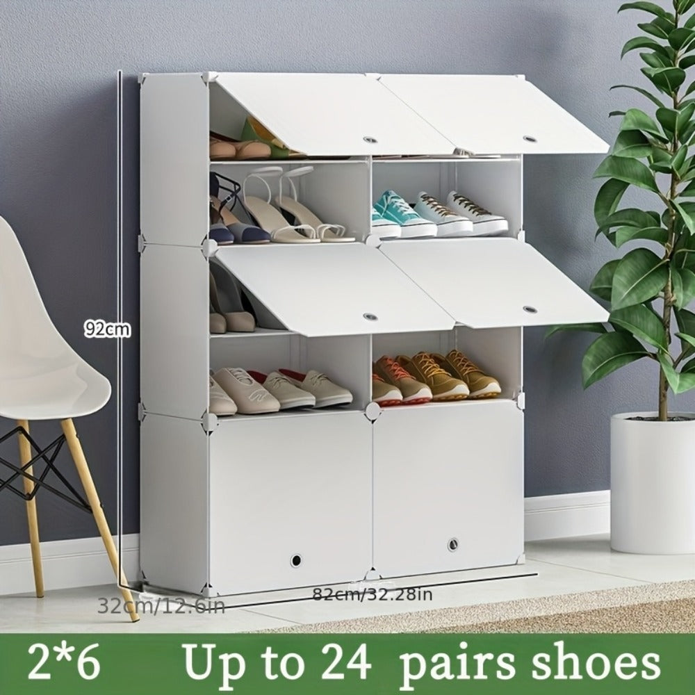 Shoe Rack Organizer Free Standing ¨C Shoe Storage Cabinet for Boots, Slippers & High Heels | 2¡Á6 / 3¡Á8 Tier Shoe Shelf for Closet, Bedroom, Entryway & Hallway | White, Translucent & Black Options