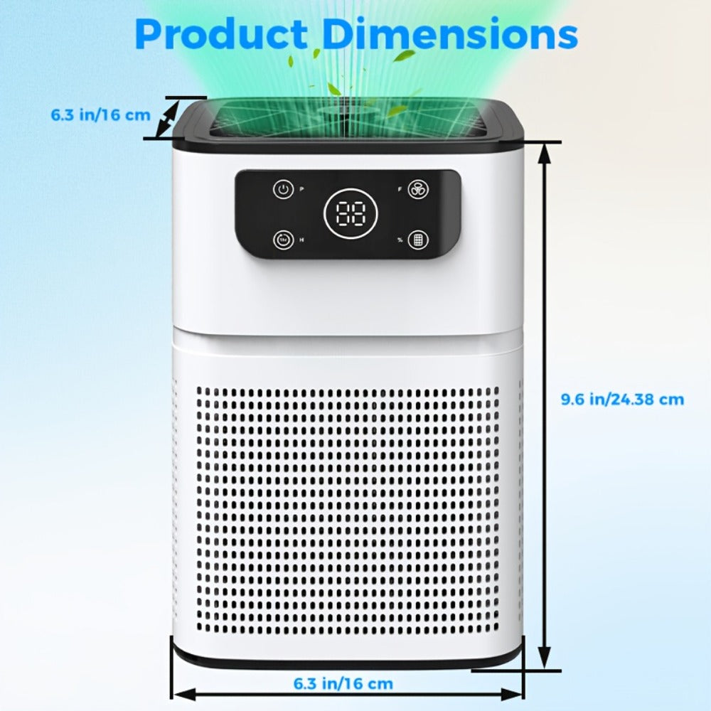 Small Air Purifier for Pets, Dust & Odor ¨C Aromatherapy Function, Ultra-Quiet Sleep Mode, Compact Air Cleaner for Bedroom, Office & Living Room, Pet Air Purifier with Low dB for Home Use, White & Black
