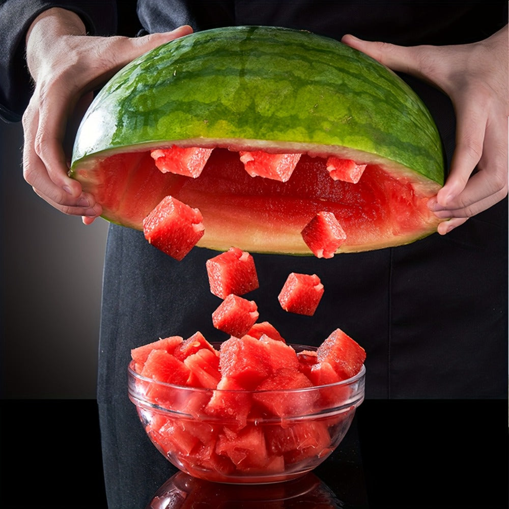 Watermelon Cutter Slicer Stainless Steel Cube Cutting Tool Kitchen Gadget for Fruit Salad Juice Prep Fun Summer Kitchen Accessory Gift