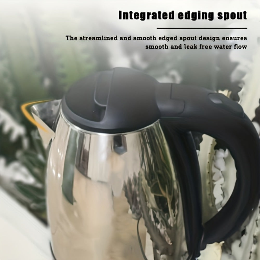 Electric Kettle Stainless Steel 2L Large Capacity 67.63oz with Auto Shut-Off, LED Indicator, BPA-Free Double Wall, Fast Boiling for Coffee & Tea ¨C Black Hot Water Kettle for Home, Office & Dorm