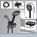 2-in-1 High Pressure Handheld Shower Head Set with Rain Showerhead ¨C Long Hose T-Valve ABS Wall Mount Bathroom Upgrade