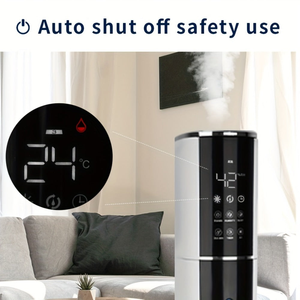 Cool Mist Humidifier 2.4 Gallon Top Fill with Smart Humidity Control Sleep Mode Soundwave Technology for Large Rooms Bedroom Office Plants 600ft2
