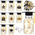 Graduation Gifts Lighted Jars 2026 Set of 8 with Graduation Stickers Party Decorations Mason Jar Lights Keepsake Gift for Her Him High School College Grad