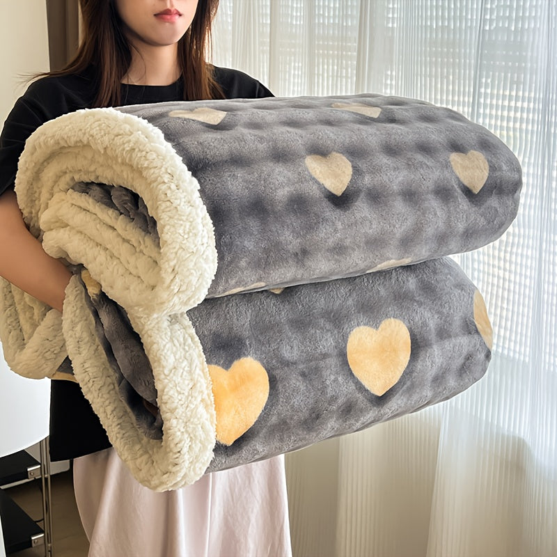 400-450gsm Heavyweight Flannel Blanket ¨C Thick Warm Woven Throw for Bed, Sofa & Bedroom, Machine Washable, 16 Patterns, 4 Sizes