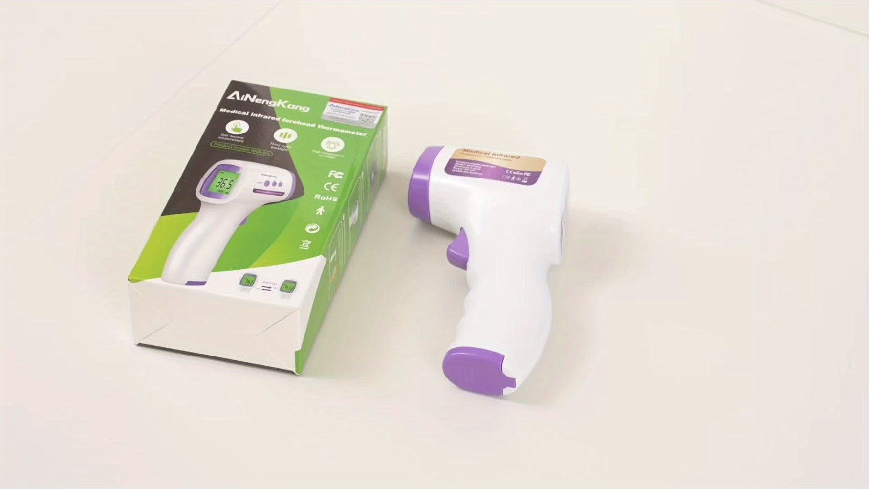 Non-Contact Forehead Thermometer Digital Infrared ¨C 1-Second Instant Reading, Fever Alarm, 3-in-1 Forehead & Object Mode, FSA HSA Eligible, Silent & Memory Mode, 3 Backlights