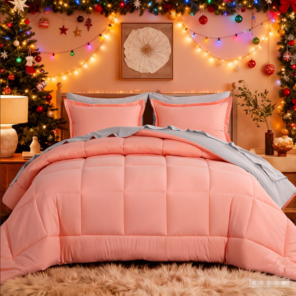 7 Piece Comforter Set Luxury Soft Fluffy Bedding All Season Bed in a Bag with Comforter Fitted Sheet Flat Sheet Pillowcases Hypoallergenic Breathable Easy Care Queen King Twin XL Full