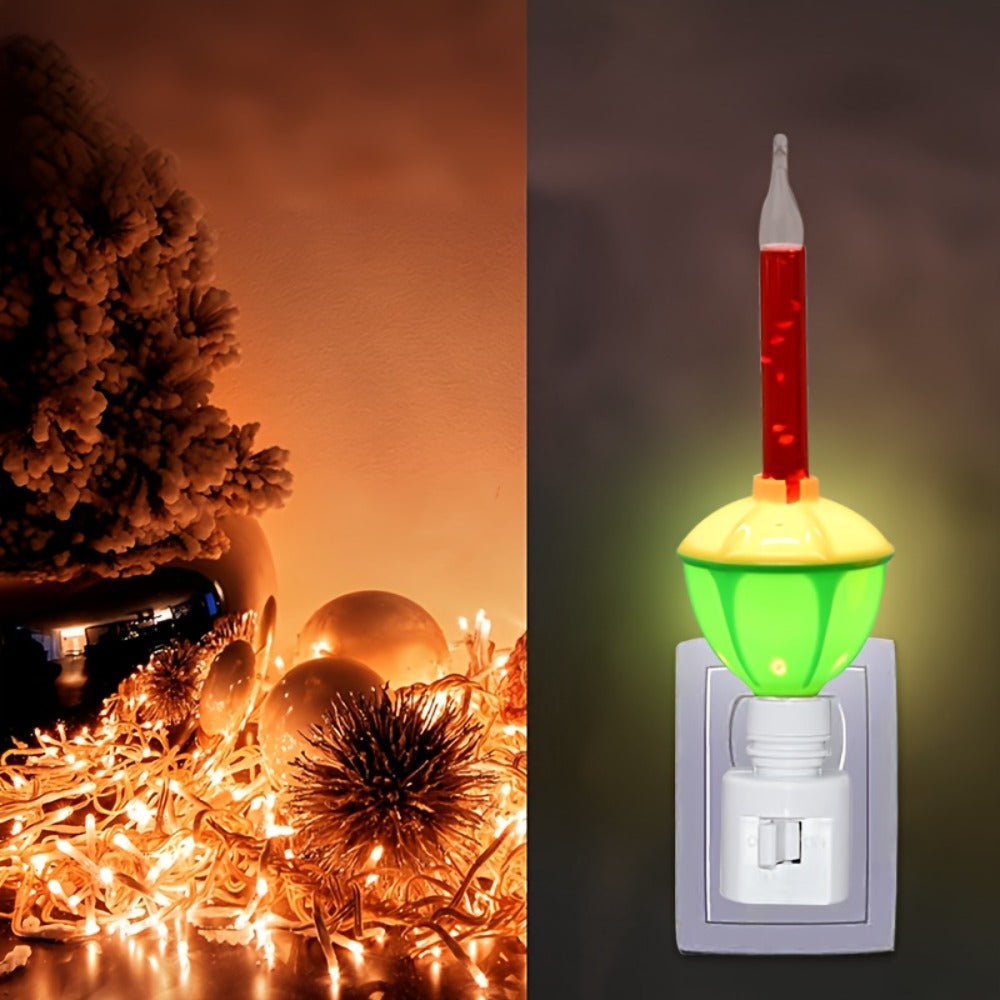 Christmas Bubble Lights 2 Pack Traditional Multi-Color Bubble Liquid Night Lights Plug-In Wall Light for Christmas Tree Thanksgiving Living Room Bedroom Corridor Holiday Decoration