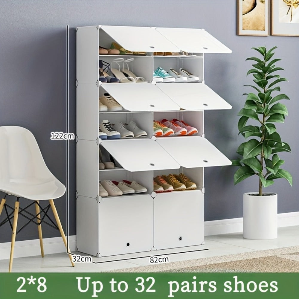 Shoe Rack Organizer Free Standing ¨C Shoe Storage Cabinet for Boots, Slippers & High Heels | 2¡Á6 / 3¡Á8 Tier Shoe Shelf for Closet, Bedroom, Entryway & Hallway | White, Translucent & Black Options