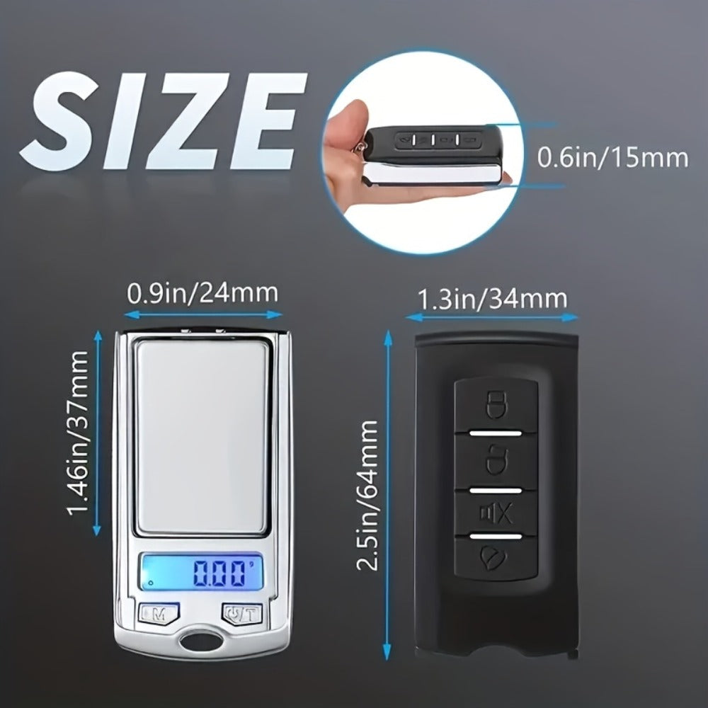 Mini Digital Pocket Scale 0.01g Precision ¨C Portable Keychain Scale with Backlit LCD for Jewelry, Herbs, Food & Kitchen Use ¨C Compact Lightweight Gram Scale