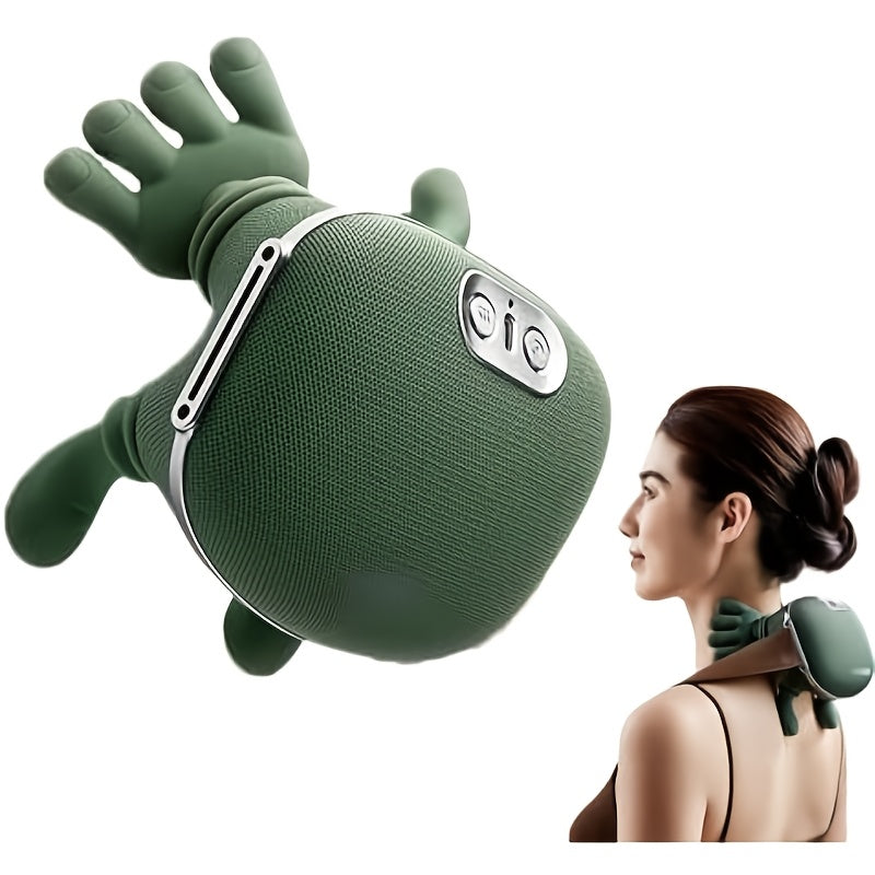 Portable Electric Neck & Shoulder Massager ¨C Japanese-Style Acupressure 3D Kneading with Heat, Deep Tissue Relief for Back, Neck, Shoulders & Abdomen, Compact Office & Travel Massager for Men Women
