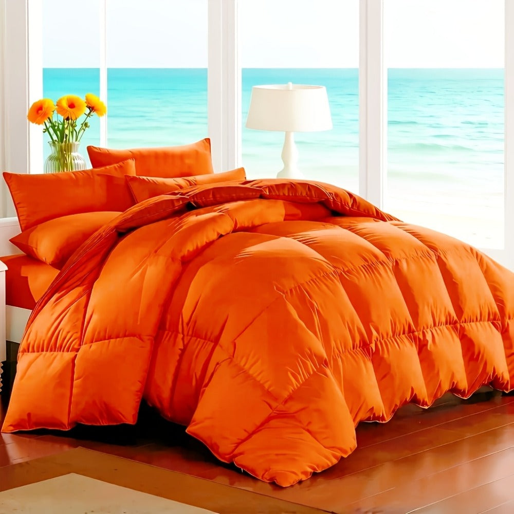 Comforter Set 7-Piece Bed in a Bag Queen King Full Soft Microfiber Down Alternative Comforter Fitted Sheet Flat Sheet Pillow Shams Pillowcases All Season Bedding Set 34 Colors