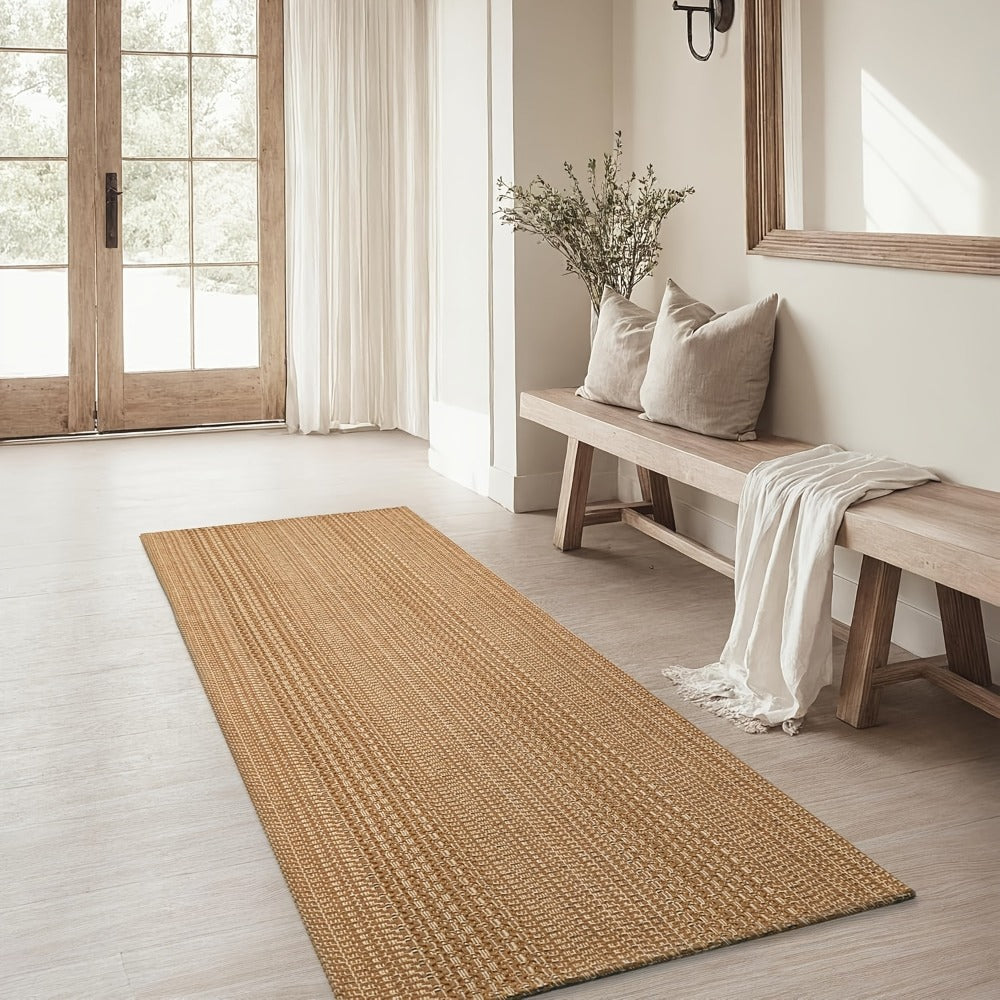 Washable Area Rug Non-Slip Rubber Backed Braided Woven Cotton Kitchen Mat Indoor Entryway Living Room Bedroom Floor Rug Multi-Size