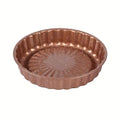Round Non-Stick Cake Mold Baking Pan Carbon Steel Easy Release Home Baking Tool for Layer Cakes Cheesecake Sponge Chiffon Birthday Cake Golden Deep Gray