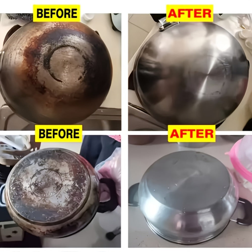 Metal Polishing Paste with Sponge Chrome & Stainless Steel Polish Gloss Agent No Residue Coconut Oil Formula for Painted Metals Car Jewelry Household