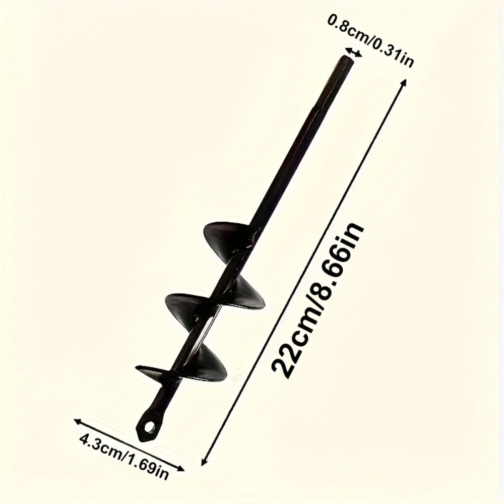 Heavy Duty Auger Drill Bit with 3/8¡± Hex Round Shank ¨C Garden Earth Planting Hole Digger for Power & Manual Drill