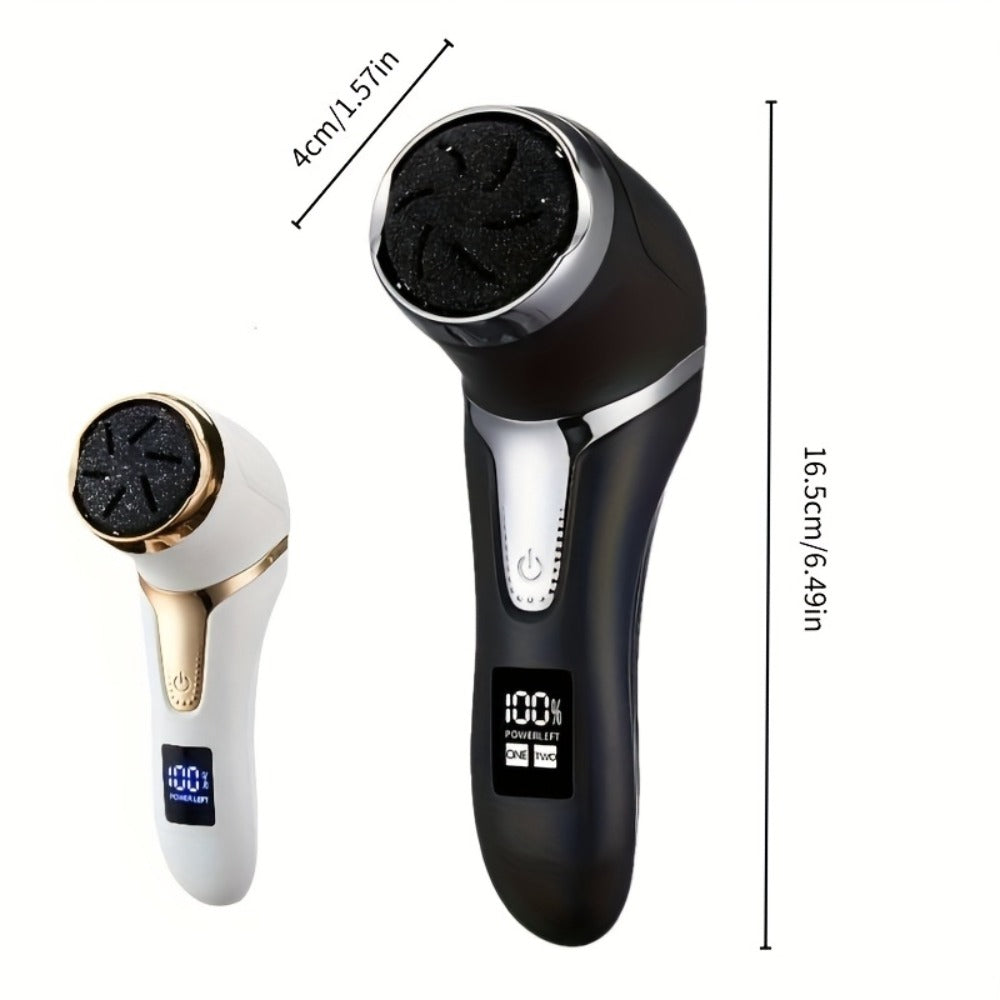Electric Foot Callus Remover with 10pcs Pedicure Set, IPX7 Waterproof Rechargeable Foot Grinder, Multi-Speed LCD Display Electric Foot File for Dead Skin, Cracked Heels & Smooth Feet ¨C Pink, White, Black