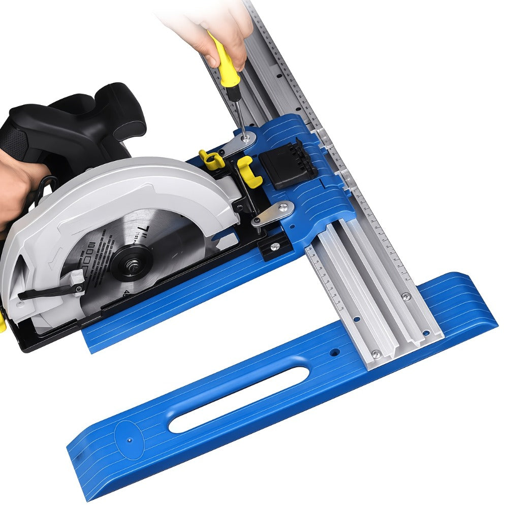 Circular Saw Guide Rail Heavy Duty Metal Manual Precision Cutting Tool for DIY Woodworking Construction Straight Cut Guide No Electricity Required Stable Durable Design