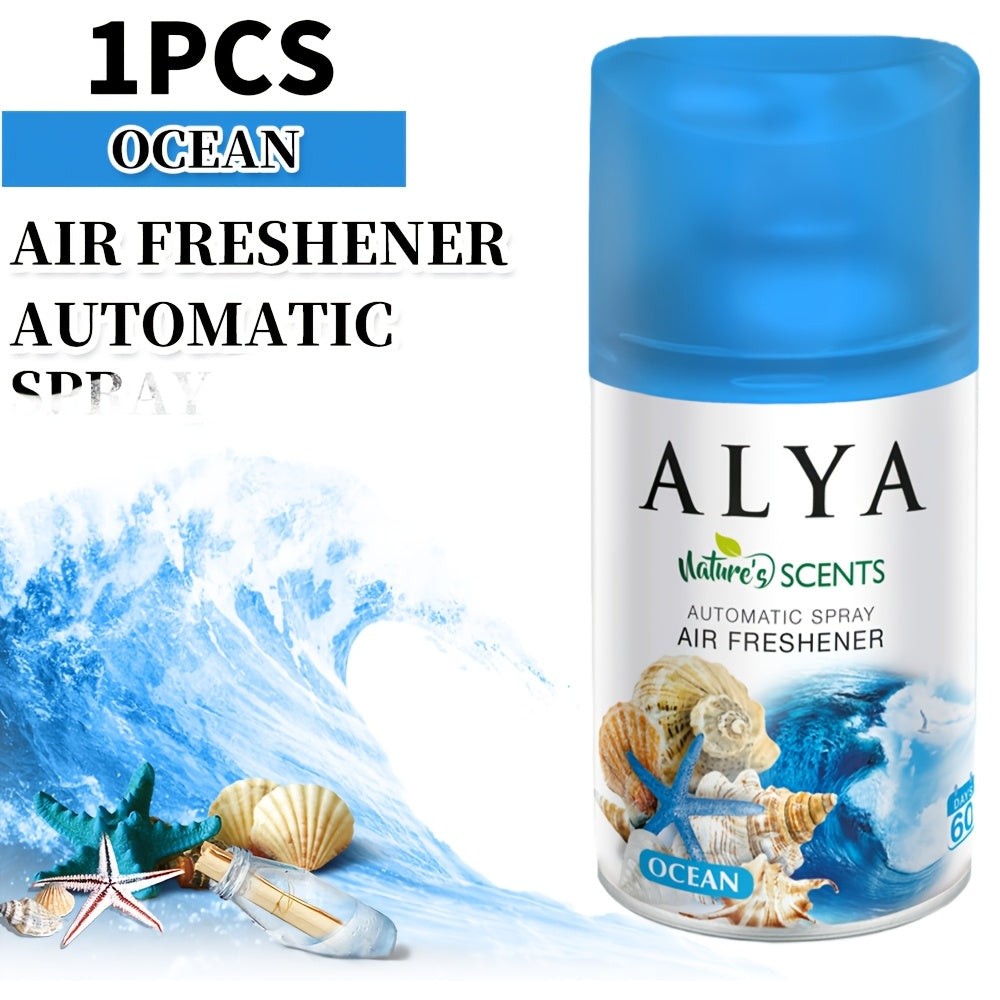 Automatic Spray Air Freshener Refill 8.45oz 1pc or 4pcs - 6 Scents Lavender Vanilla Cool Linen Ocean Mixed Berries Magnolia, Odor Fighting Room Spray for Car Office Home Bathroom Kitchen Fabric Closet