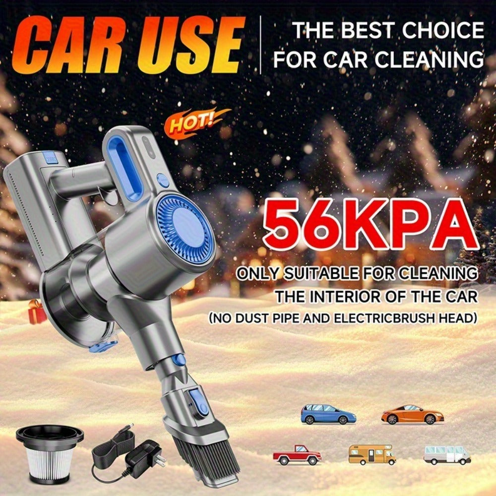 Cordless Stick Vacuum Cleaner 56-68Kpa ¨C Lightweight 8-in-1 Handheld Vacuum with Rechargeable Battery, 45 Min Runtime for Hard Floors, Carpets & Pet Hair