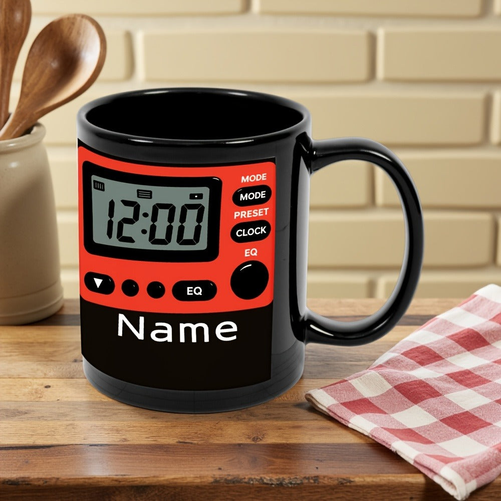 Personalized Ceramic Coffee Mug Custom Name or Text 11oz Customizable Cup for Hot Cold Drinks Birthday Gift for Mom Dad Teacher Coffee Bar Cute Drinkware