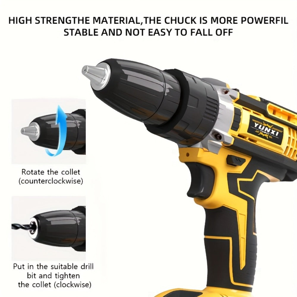 Cordless Impact Drill Set 21V - Wireless Power Drill with Battery & Quick Charger, Multifunctional Tool Kit for Home Repair, DIY Projects & Family Use, Multiple Configurations Available (Gift for Men)