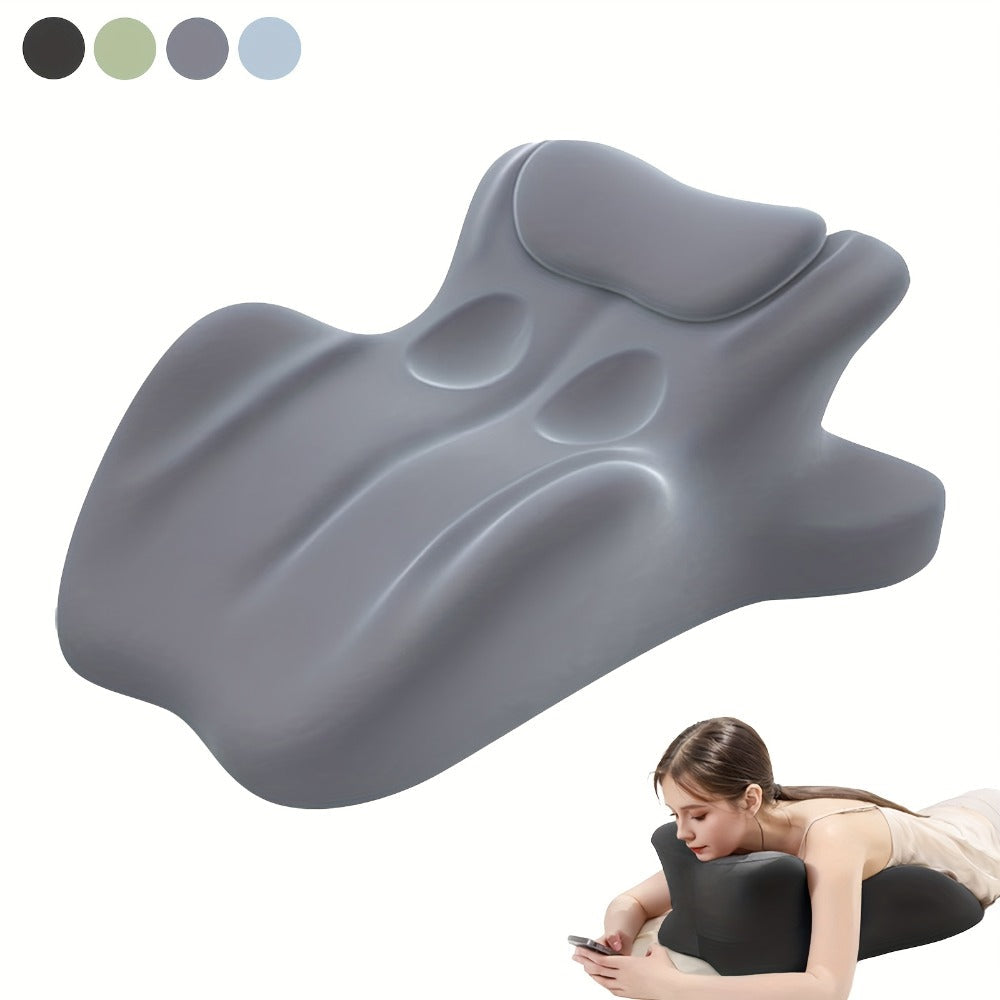 Wedge Pillow for Stomach Sleepers - Ergonomic Memory Foam Support for Cervical, Lumbar & Leg Elevation, Breathable Washable Cover, Multi-Use for Sleep, Reading & Office, 3 Colors