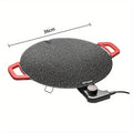 Korean BBQ Grill Pan ¨C Round Non-Stick Multi-Functional Electric Grill Pan with Red Handle & Adjustable Settings, Home & Outdoor BBQ Pot for Family Gatherings, Available in 14.17¡± & 15.75¡±