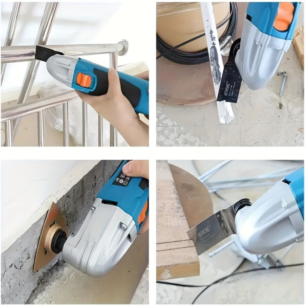 Oscillating Multitool Kit 2.5 Amp Corded, 6-Speed Variable, 3¡ã Oscillation Angle, Cutting Tool for Wood Metal Plastic, High-Precision Renovator Tool for DIY Projects & Home Repairs, Accessories Included