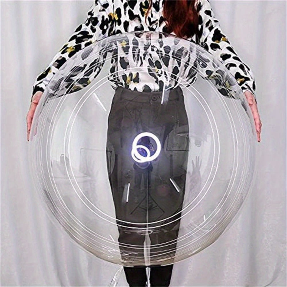 Clear Helium Balloons 10-Pack | Transparent Party Balloons 18¡± 20¡± 24¡± 36¡± for Weddings Birthdays Christmas Halloween Mardi Gras Celebrations ¨C Helium Ready with Sturdy Neck & Base