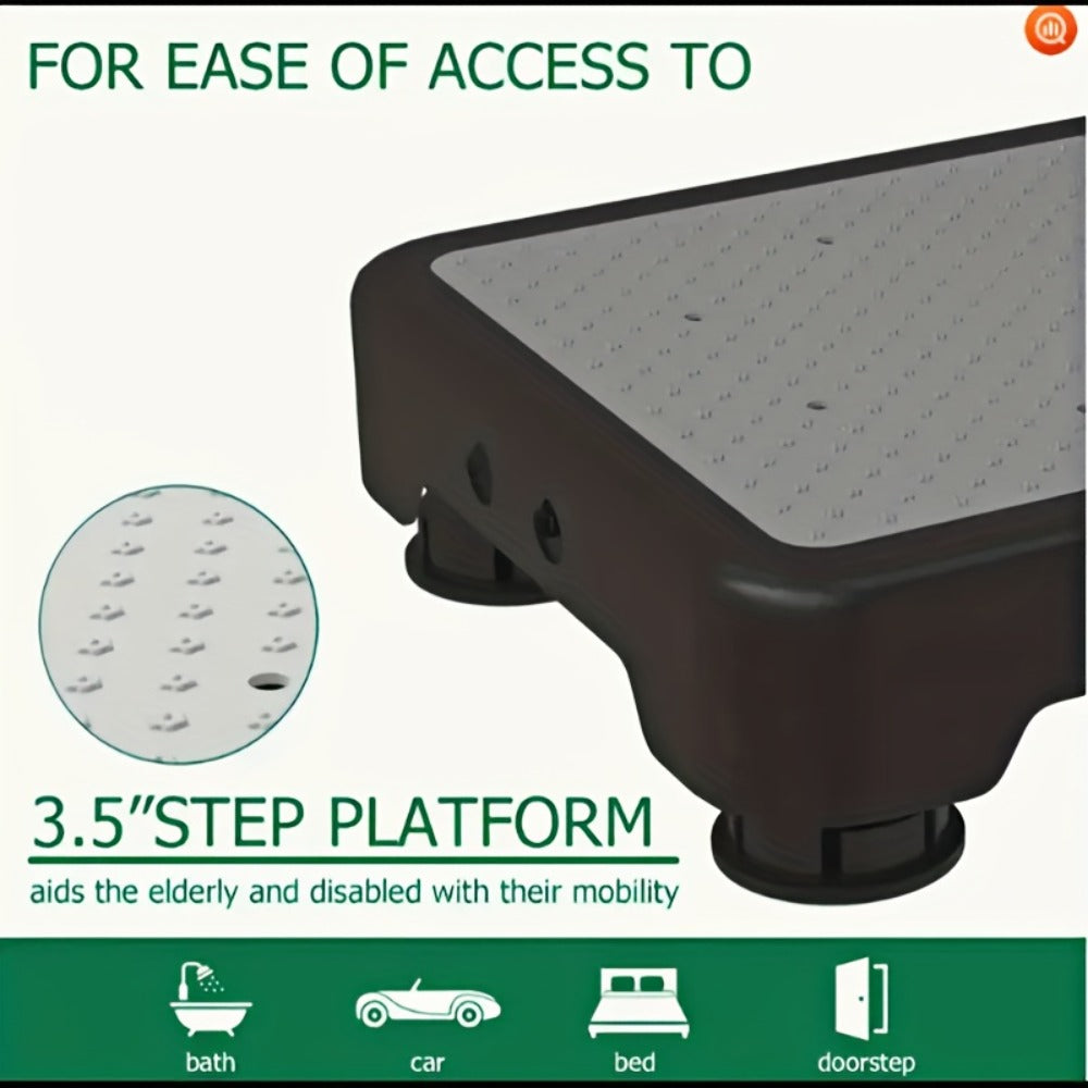 Step Stool Anti-Slip Heavy Duty ¨C Portable Mobile Stepping Stool with Textured Non-Slip Surface & Sturdy Base | Indoor Outdoor Use for Elderly, Bathroom, Toilet, Stairs & Standing Assistance