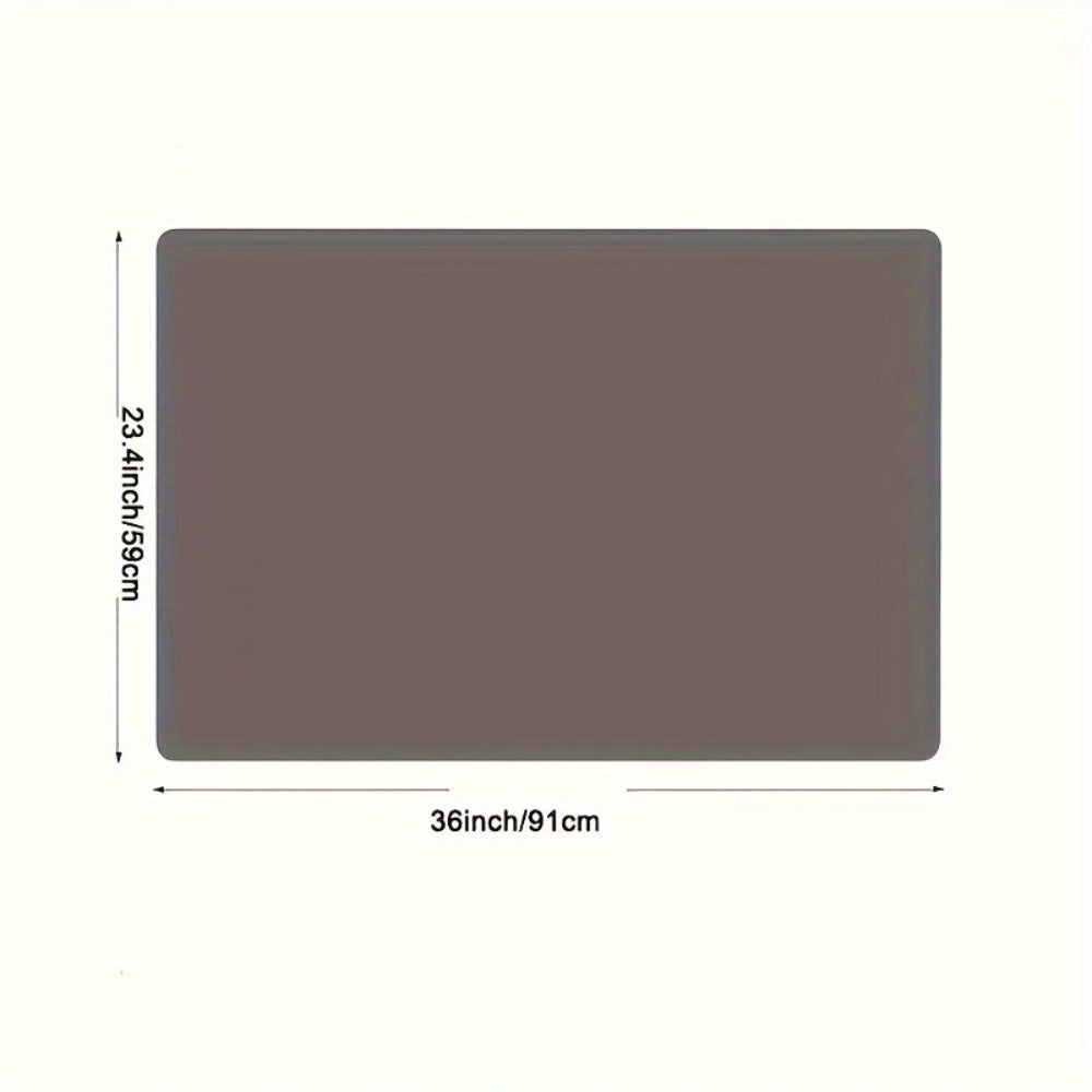 Kitchen Counter Mat Heat Resistant Countertop Protector Pad Extra Large Cuttable Non-Slip Mat for Kitchen Counter Dining Table - Waterproof Protective Mat 36 inch 47 inch Black Gray