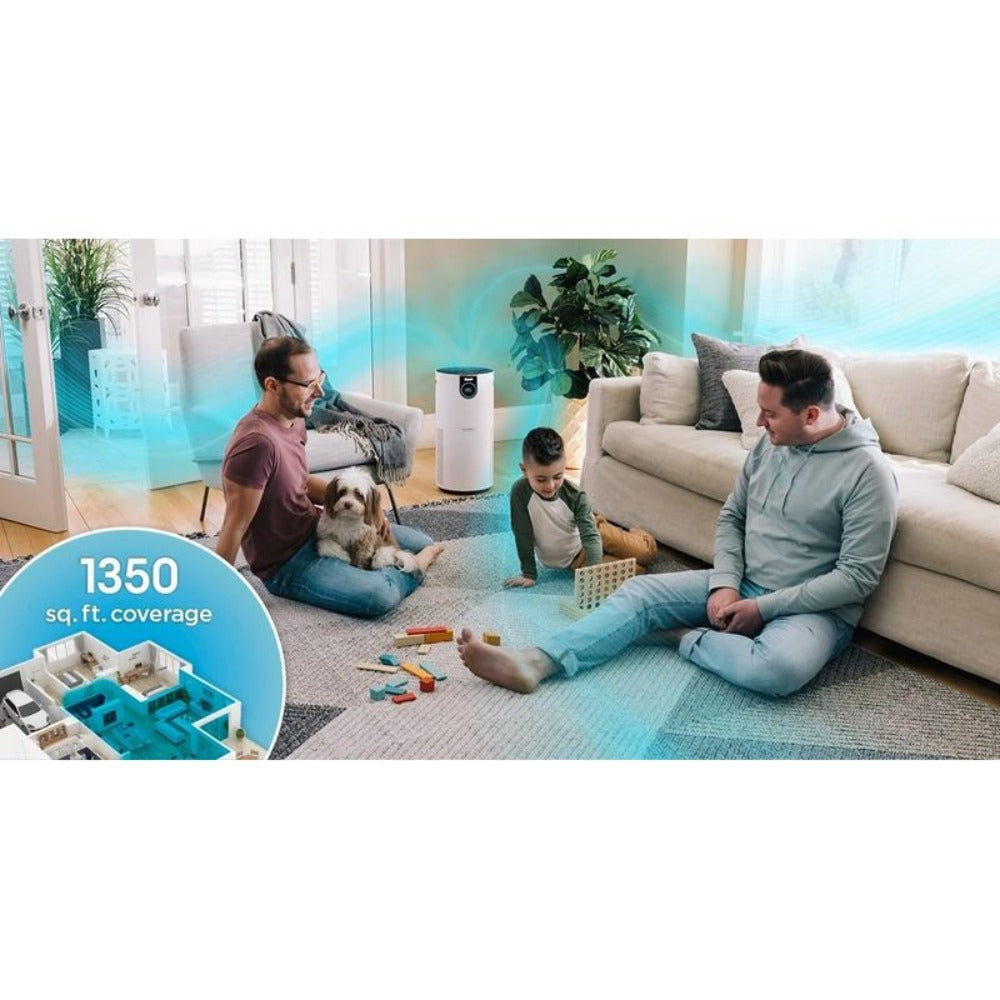 Shark NANOSEAL HEPA Air Purifier MAX ¨C Covers 1350 Sq Ft, Clean Sense IQ Auto-Adjust, Captures 99.98% Dust & Allergens, PM1/PM2.5/PM10 Sensor, 4-Speed Fan, XL Room Purifier, White, Certified Refurbished