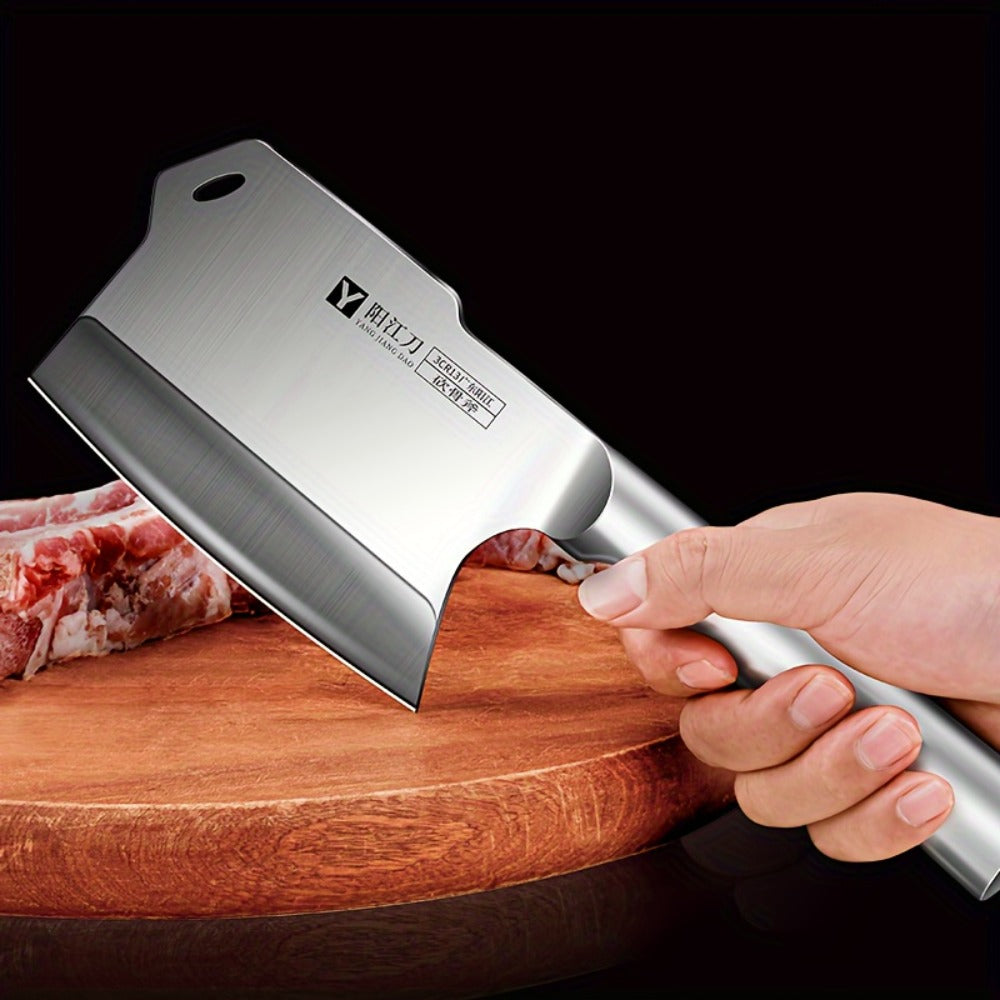 Bone Cutting Cleaver Knife Stainless Steel Heavy-Duty Butcher Meat Cleaver Thickened Blade for Kitchen Restaurant Chopping Bones Meat Fish Chef Knife Gift for Men