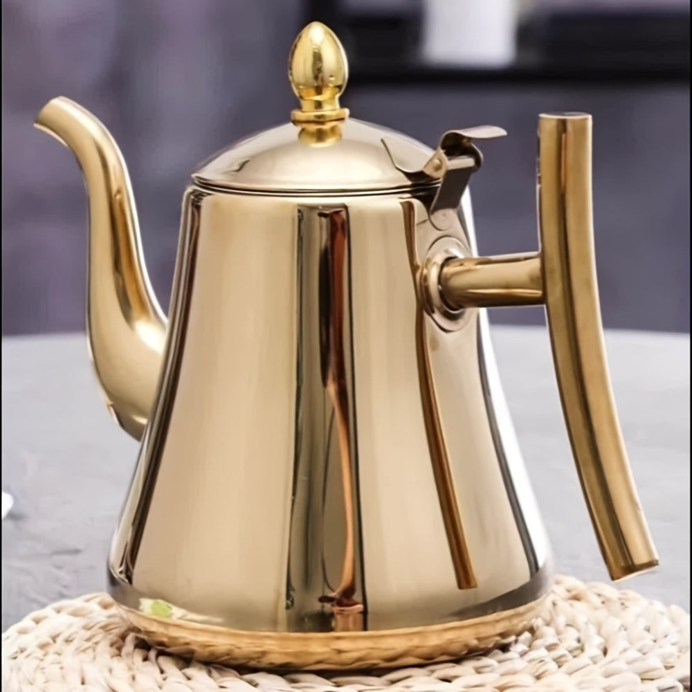 Stainless Steel Tea Kettle with Filter ¨C Tea Pot Coffee Pot Cold Water Pitcher for Home Hotel Restaurant, Induction Cooker Compatible, Thickened