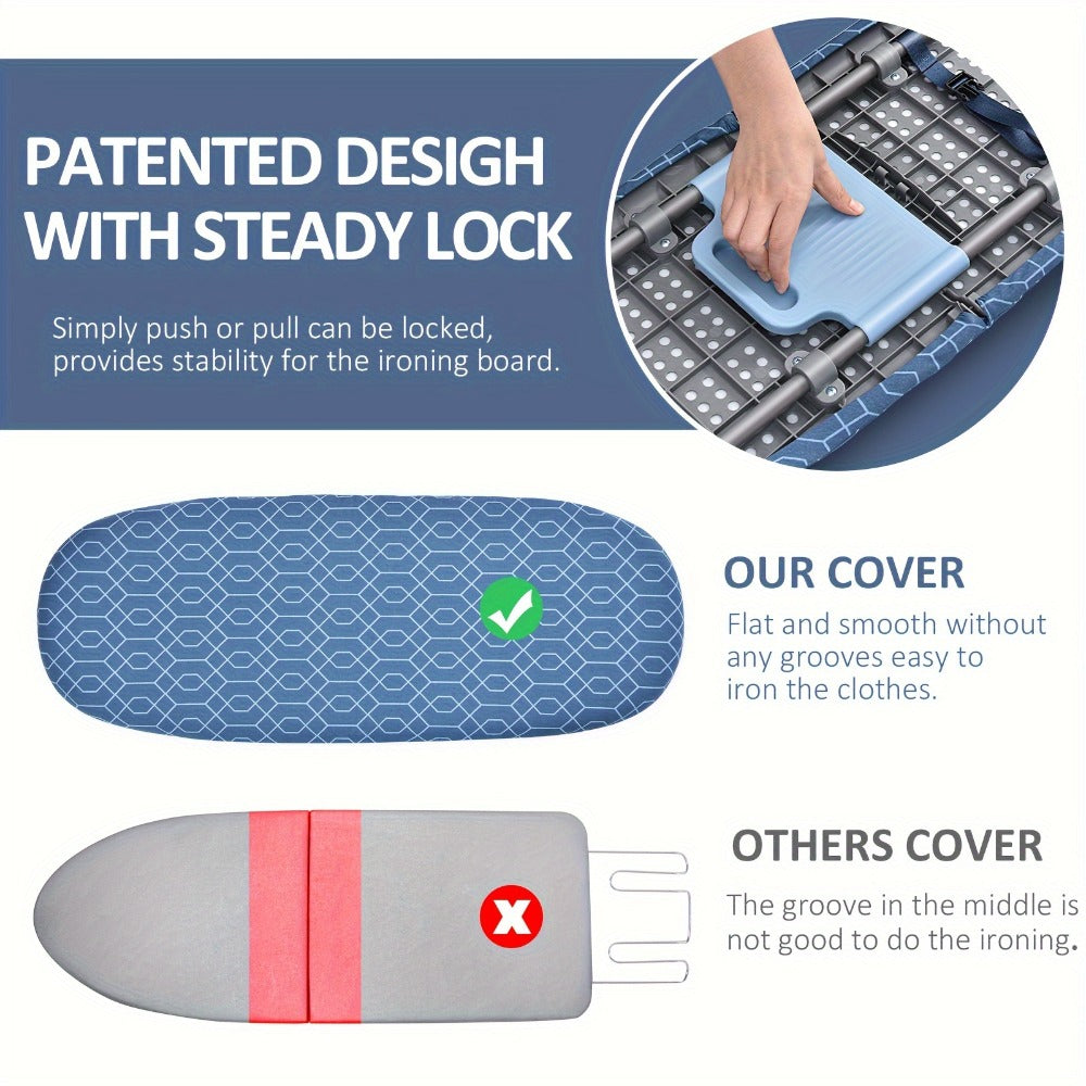 Foldable Ironing Board Tabletop, Portable Mini Ironing Board with Heat Resistant Cover & Non-Slip Feet, Small Folding Ironing Board for Home Laundry Room Dorm Apartment Travel Use, Space Saving Design