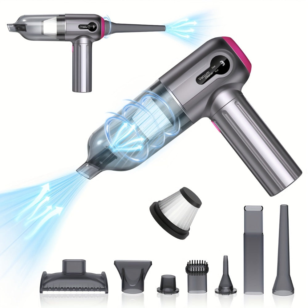 Cordless Car Vacuum Cleaner USB Rechargeable ¨C Powerful Handheld Vacuum with Blow & Suction, Multiple Accessories for Car, Home, Office & Outdoor Use, Portable Strong Suction Auto Vacuum