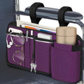 Wheelchair Bag Side Storage with Cup Holder Reflective Strips 8 Pockets 14x7.5 Inch for Electric Power Wheelchairs Walkers Rollators Accessories for Seniors