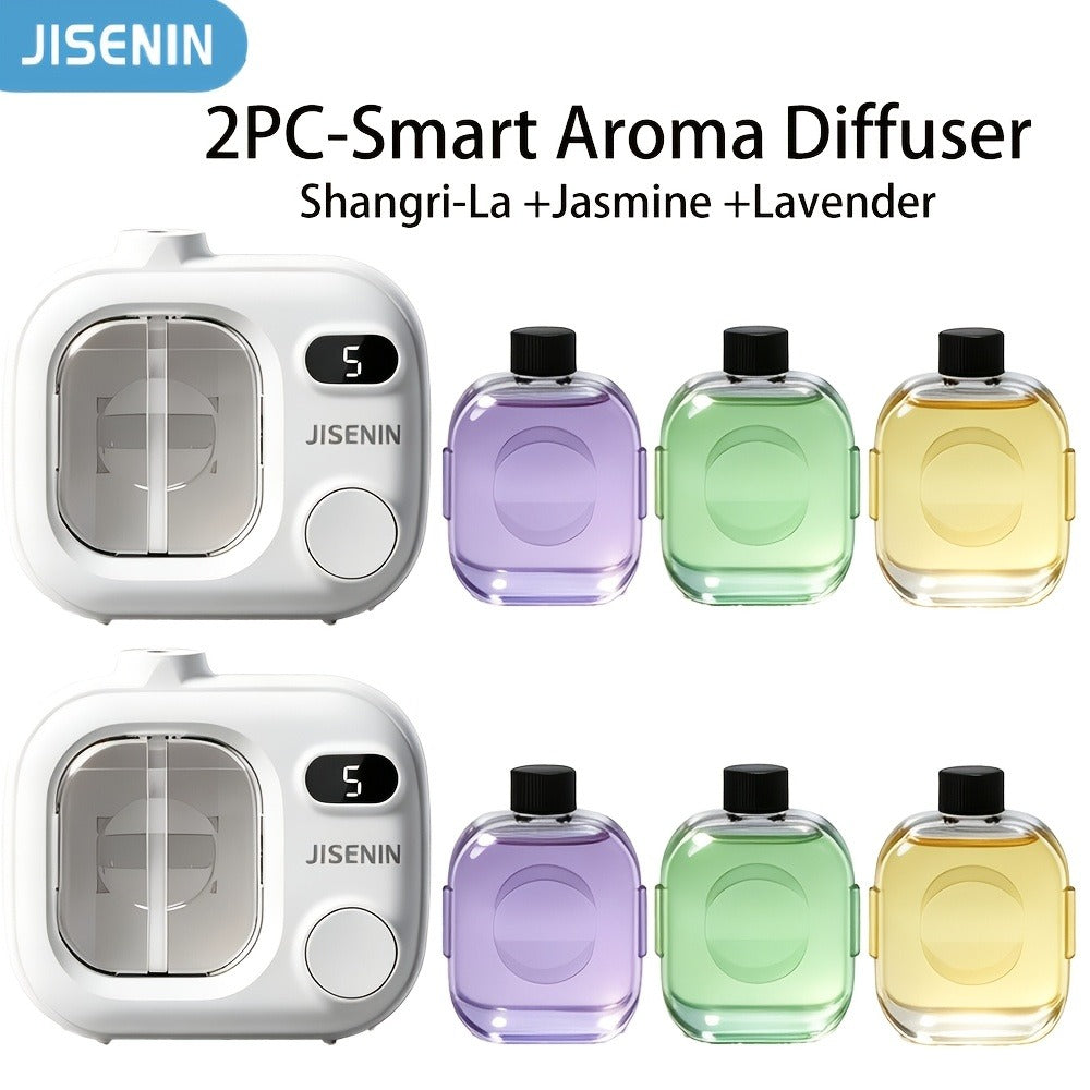 Essential Oil Diffuser Waterless Hanging Diffuser 5 Spray Modes 500mAh Rechargeable with Essential Oil Sets for Bedroom Office Hotel Kitchen Bathroom Desk Decor Aromatherapy Gift