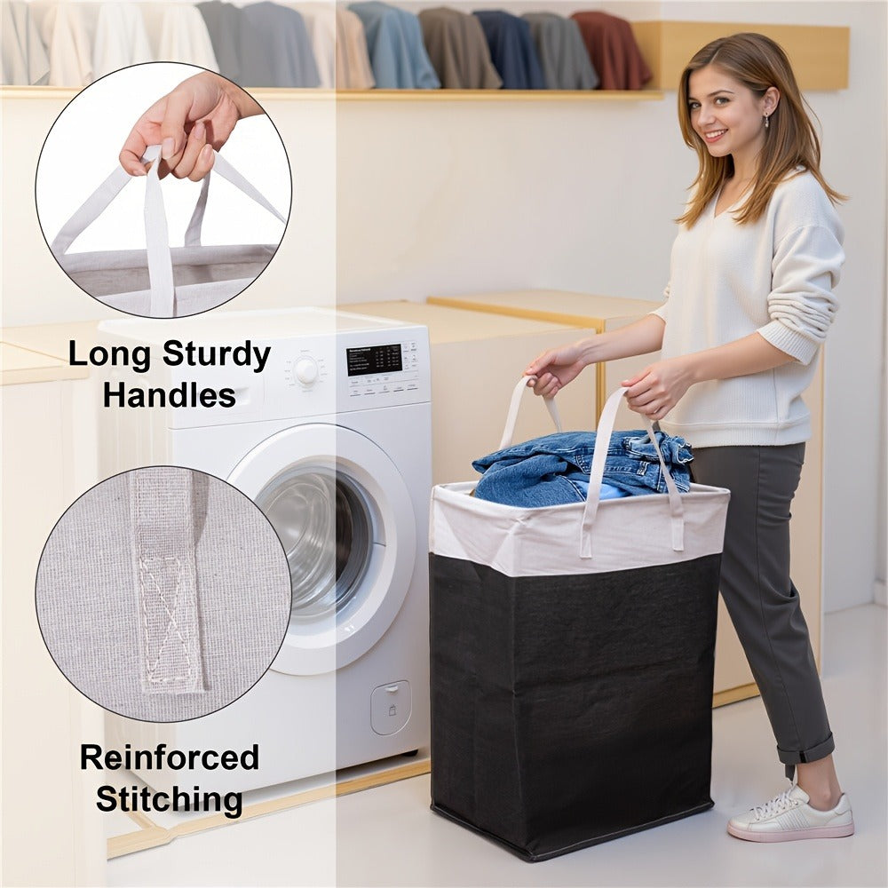 Collapsible Laundry Hamper with Lid ¨C 22.45 Gallon Large Foldable Laundry Basket Bin for Clothes, Bedroom Organizer & Toy Storage ¨C Black, Gray, 1-Pack & 3-Pack Options