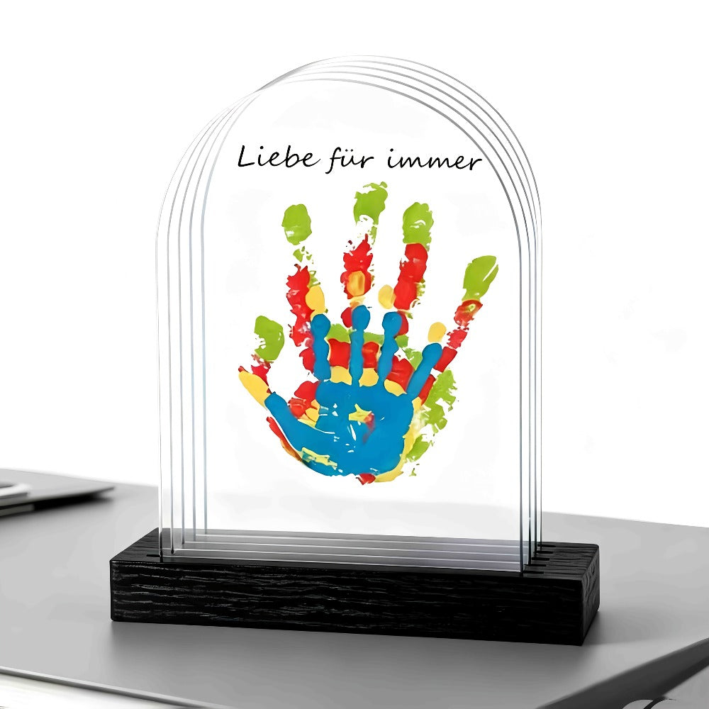 Family Handprint Kit with 4 Slots & 6 Colors ¨C Memory Frame Keepsake Gift